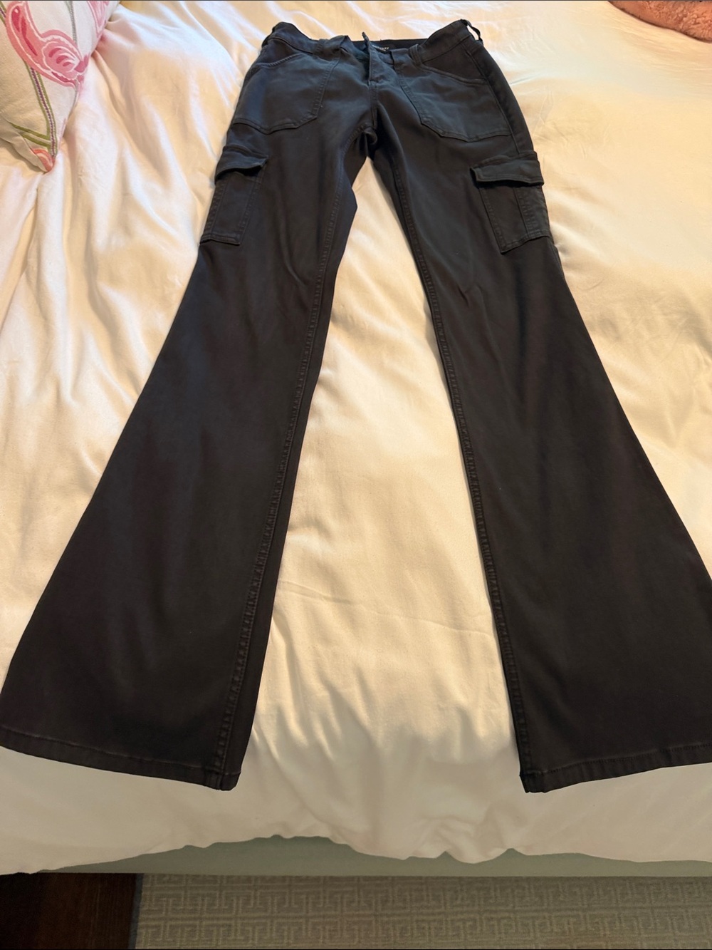 Sanctuary Black Cargo Flare Jeans